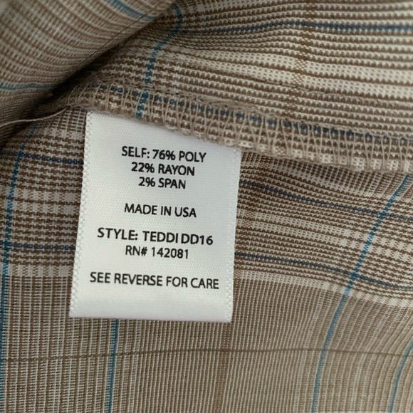 Altar’d State Plaid Tan Mini Skirt Size Medium Women’s Preppy Short Casual - Picture 4 of 5